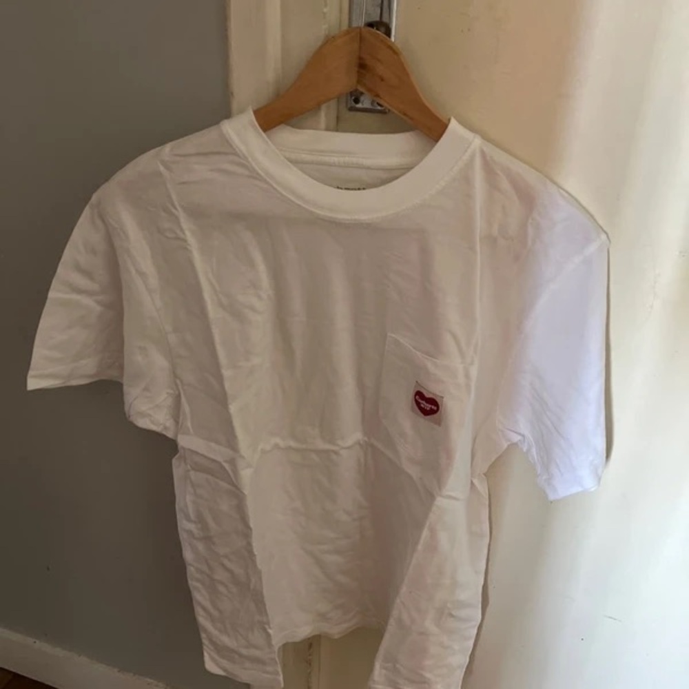 Carhartt WIP White Kids T-Shirt with Red Heart Patch